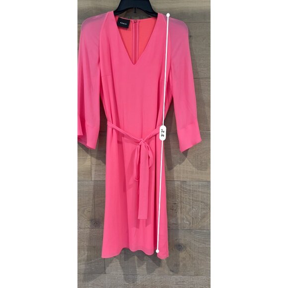 AKRIS pink silk knee length dress size US 4 - Picture 8 of 12
